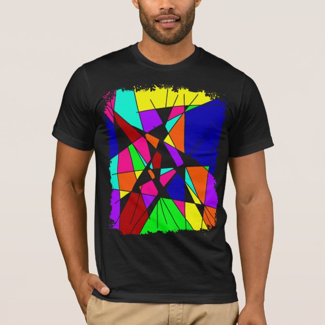 Bunte Power-Kunst T-Shirt (Vorderseite)