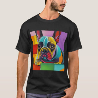 Bunte Pug-Kunst Abstrakte Pug-Kunst Bunte Pug-R T-Shirt