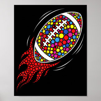 Bunte Punkte-Spaß-Fußball Bunte Punkte Poster