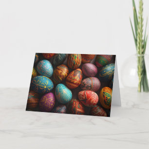 Bunte, pysanky ukrainische Ostereier Feiertagskarte