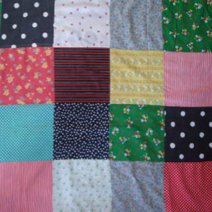 bunte Quadrate der Kernpatchwork Thermosbecher