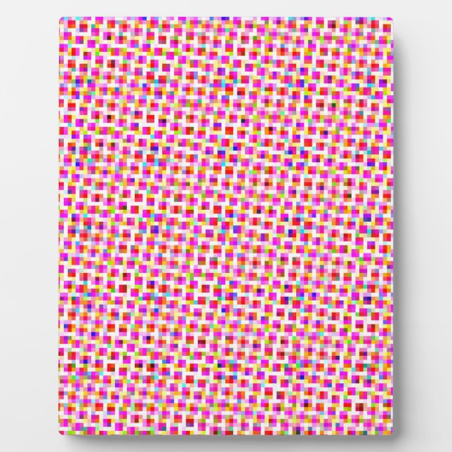 Bunte Quadrate Fotoplatte (Vorderseite)