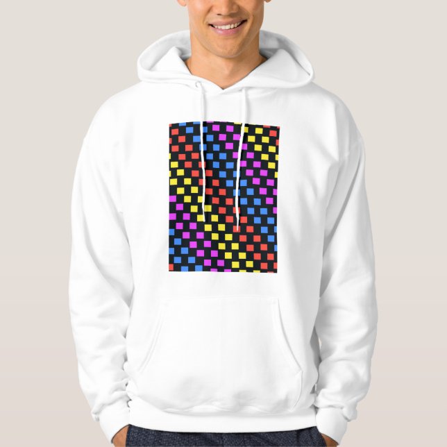 Bunte Quadrate Hoodie (Vorderseite)