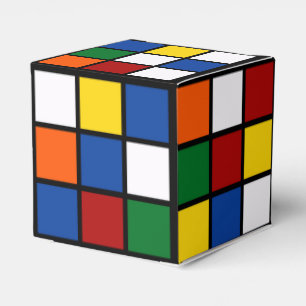 Bunte Quadrate Kubisch Geschenkschachtel