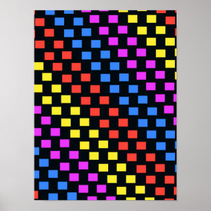 Bunte Quadrate Poster