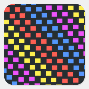 Bunte Quadrate Quadratischer Aufkleber