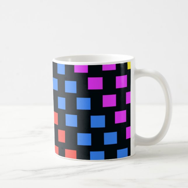 Bunte Quadrate Tasse (Rechts)