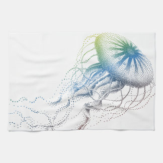 bunte Quallen Geschirrtuch