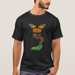 Bunte Raupe zur Monarchfalter-Metamorphose T-Shirt