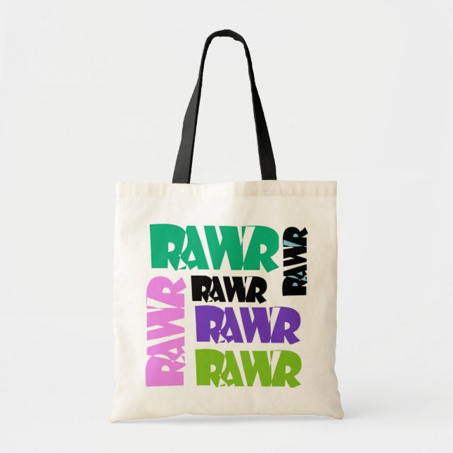 Bunte Rawr Tasche (Vorne)