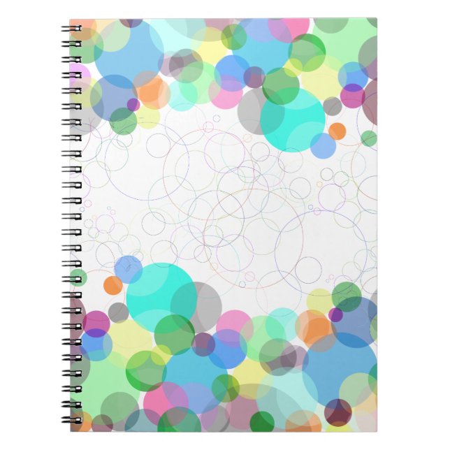 Bunte Regenbogen-Blasendesign-Illustration Notizblock (Vorderseite)