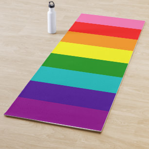 Bunte Regenbogen-gestreiftes Muster-Yoga-Matte Yogamatte
