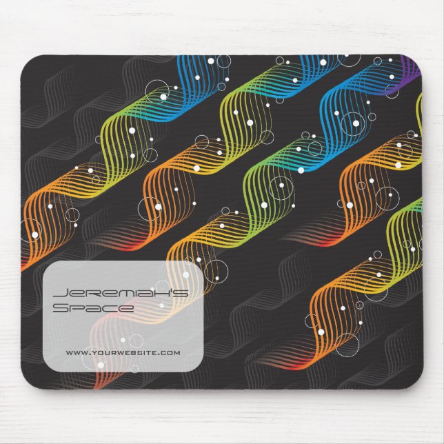 Bunte Regenbogen-gewellte abstrakte Mousepad (Vorne)