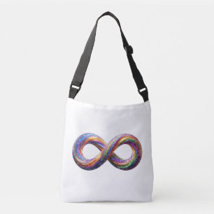 Bunte Regenbogen-Infinitiy-Tasche Tragetaschen Mit Langen Trägern