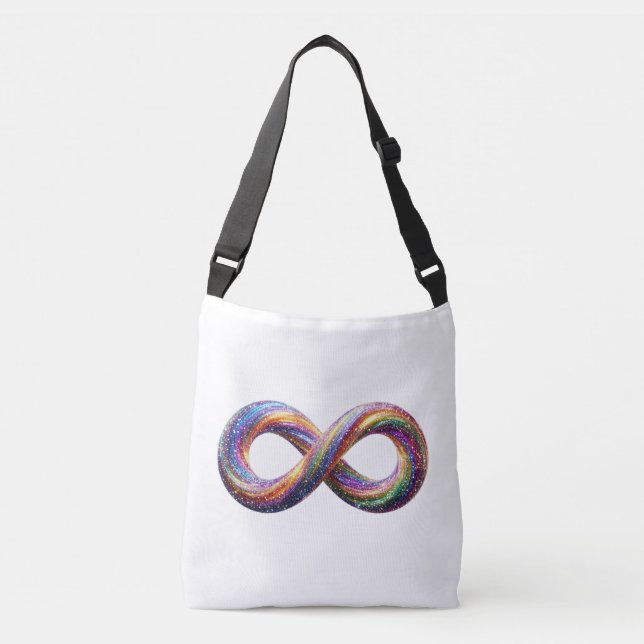 Bunte Regenbogen-Infinitiy-Tasche Tragetaschen Mit Langen Trägern (Vorderseite)