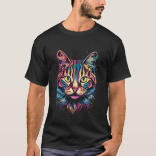 Bunte Regenbogen-Katzen-Grafik - Galaxy-Katze - My T-Shirt