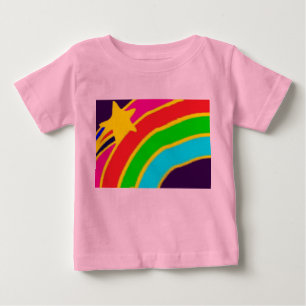Bunte Regenbogen-Kunst Baby T-shirt