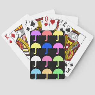 Bunte Regenschirme Spielkarten