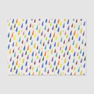 Bunte Regentropfen. Regentropfenmuster Seidenpapier