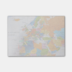 Bunte Reise-Karte Post-it Klebezettel