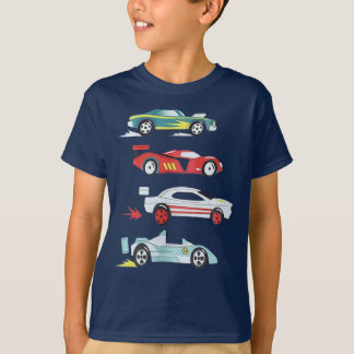 Bunte Rennwagen-Kollektion Jungen T-Shirt