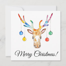 Bunte Rentiere Feiertagskarte