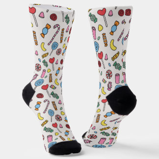 Bunte Retro-Cartoon-Süßigkeiten-Muster-Socken Socken