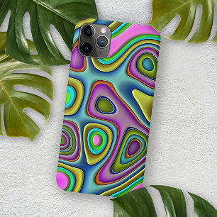 Bunte Retro-Hip-3D-Liquid-Kunst-Muster iPhone 16 Pro Max Hülle