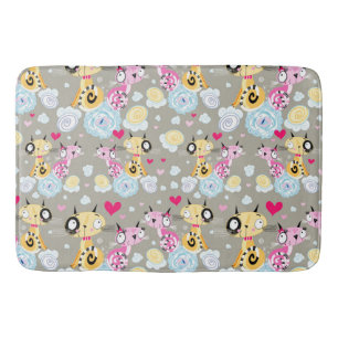 Bunte Retro Katzen-katzenartiges Muster Badematte