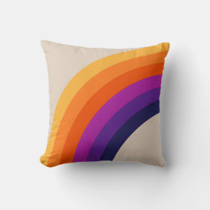 Bunte Retro-Regenbogenkunst Kissen