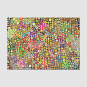 Bunte Retro Stellen + Ihre Idee Seidenpapier