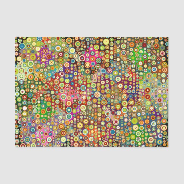 Bunte Retro Stellen + Ihre Idee Seidenpapier (Vorderseite)