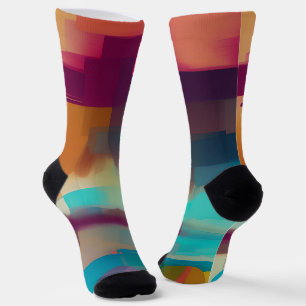 Bunte Retro-Ton-Mischung Socken