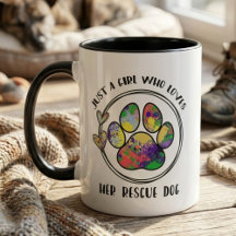 Bunte Rettungshund-Mama - Geschenk für Tierliebhab
