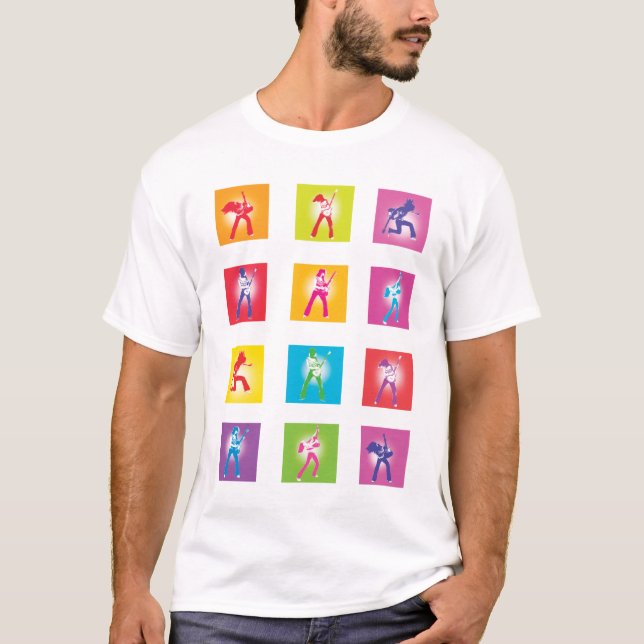 Bunte Rocker T-Shirt (Vorderseite)