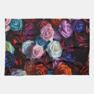 Bunte Rosen Artsy Küchentuch