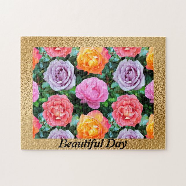Bunte Rosen Puzzle (Horizontal)
