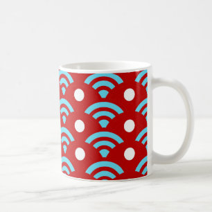 Bunte rote aquamarine tasse