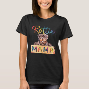 Bunte Rottweiler-Rottie-Mama  Hunde-Mutter T-Shirt