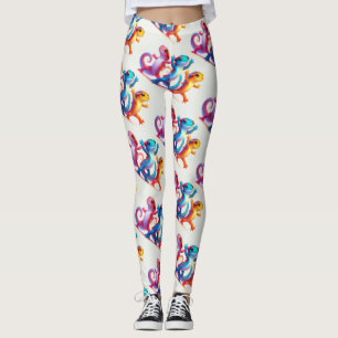 Bunte Salamander machen den Salamander-Slide Leggings