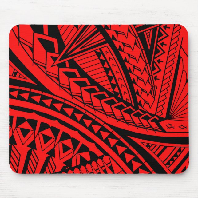 Bunte samoaische Tätowierungsmuster Mousepad (Vorne)