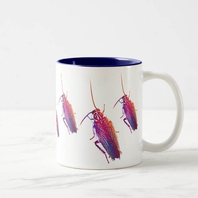 Bunte Schabe Zweifarbige Tasse (Rechts)