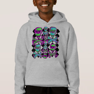 Bunte Schädel und Hoodie