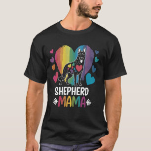 Bunte Schäferhündin Mama Shirt - Deutscher Schäfer