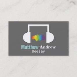 Bunte Schallwellen, Diskjockey, DJ Visitenkarte