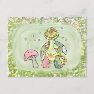 bunte Schildkröte Postkarte