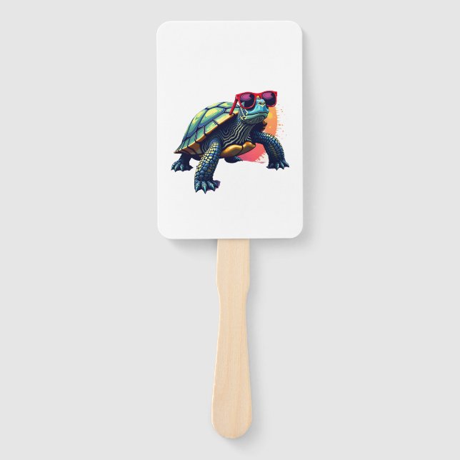 Bunte Schildkröte Turtle Outfit Männer Schildkröte Fächer (Vorderseite)