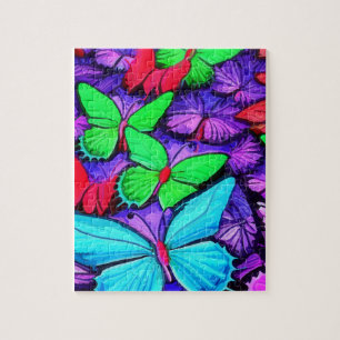 Bunte Schmetterling Zeichnung  Puzzle