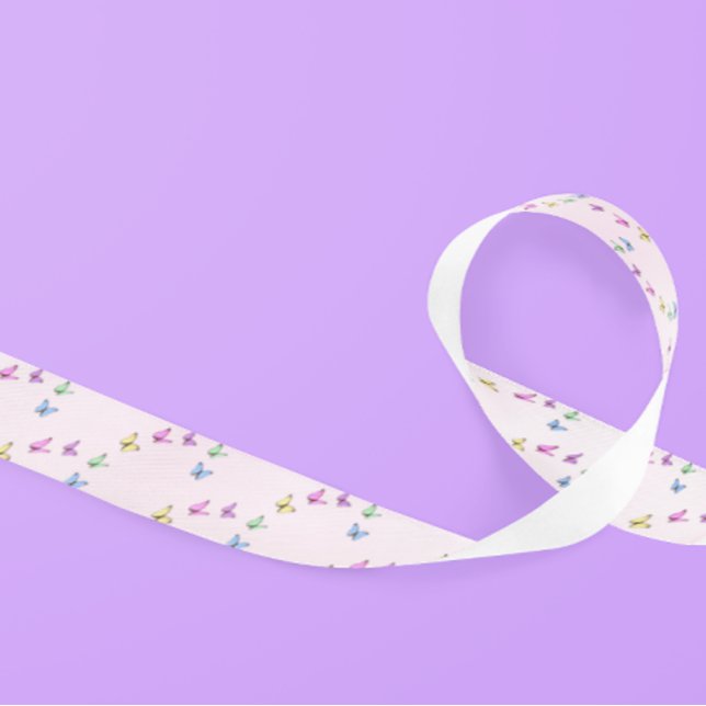 Bunte Schmetterlinge zum Geburtstag Satinband (Von Creator hochgeladen)
