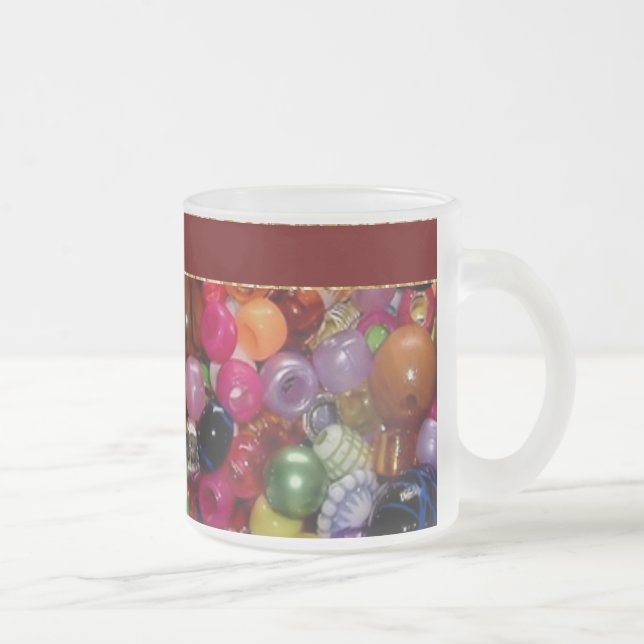 Bunte Schmuck-Perlen Mattglastasse (Rechts)